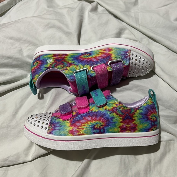 Twinkle toes 1 sparkle 3 velcro strap closure shoe that blinks on impact nwt - Picture 3 of 7